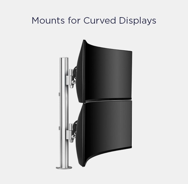 Mounts for curved monitors